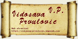 Vidosava Prvulović vizit kartica